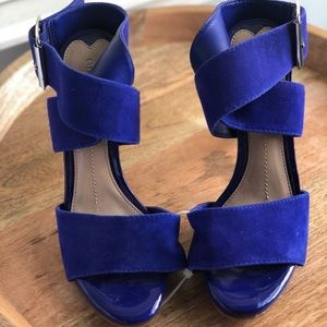 Brand New Gianni Bini Blue Ankle Strap Heels